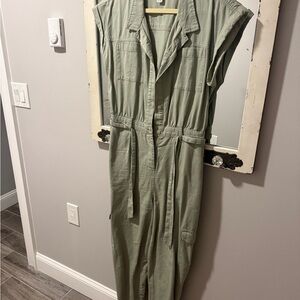 Olive Green Utility Jumpsuit
